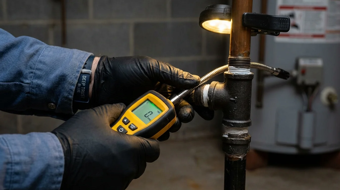 Gas leak detection with electronic sniffer by Johns Plumbing LLC in Catskill